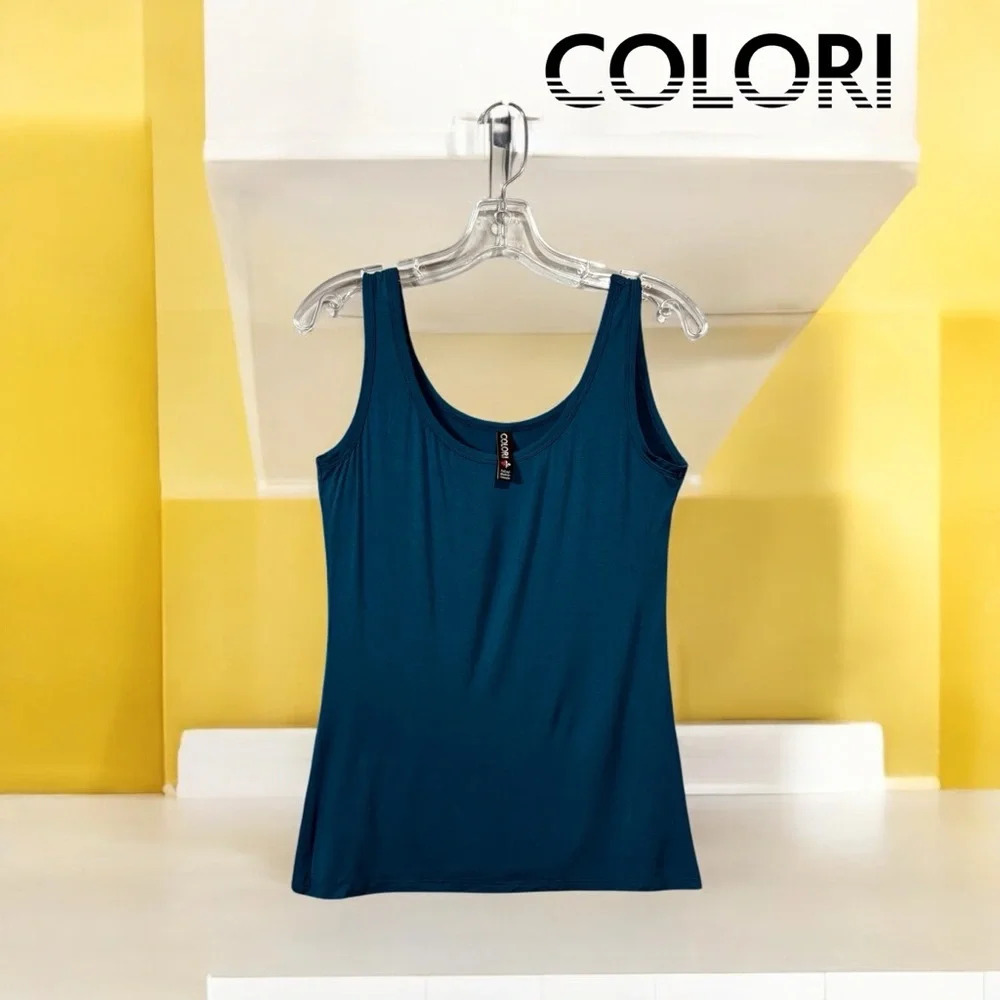 NWOT, Colori (Made in Canada 🇨🇦) Teal Canadian-Made Camisole, Large, Blue